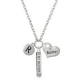 thumbnail image 1 of Delight Jewelry Silvertone Capital Letter - R - Pebble Disc - Always My Mother Bar Zoe Necklace, 1 of 4