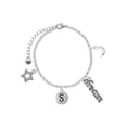 thumbnail image 1 of Delight Jewelry Silvertone Capital Letter - S - Pebble Disc - Silvertone Dream Big Charm Bracelet, 7.5+2" Extender, 1 of 4