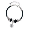 thumbnail image 1 of Delight Jewelry Silvertone Capital Letter - Z - Pebble Disc - Granddaughter Celtic Knot Leather Bead Bracelet, 7"+2" Extender, 1 of 4
