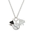 thumbnail image 1 of Delight Jewelry Silvertone Card Suit - Black Spade Let Things Go Fall Zoey Charm Necklace, 28", 1 of 4