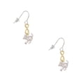 thumbnail image 1 of Delight Jewelry Silvertone Cat with Yarn Gold Tone Infinity French Earrings, 1 of 4
