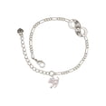 thumbnail image 1 of Delight Jewelry Silvertone Cat with Yarn Silver-tone Paw Infinity Link Chain Bracelet, 6"+2" Extender, 1 of 3