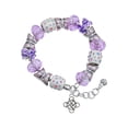 thumbnail image 1 of Delight Jewelry Silvertone Celtic Knot Cross Purple Butterfly Bead Charm Bracelet, 7"+1" Extender, 1 of 1