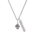thumbnail image 1 of Delight Jewelry Silvertone Center Spacer Spinner Silvertone Balance Bar Charm Necklace, 23", 1 of 4