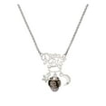 thumbnail image 1 of Delight Jewelry Silvertone Chinese Pattern on Black Spinners Silvertone Dream Big Pendant Necklace, 25", 1 of 4