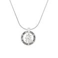 thumbnail image 1 of Delight Jewelry Silvertone Chinese Symbol ''Good Luck'' Silver-tone You Mean the World to Me Ring Necklace, 18", 1 of 4