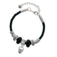 thumbnail image 1 of Delight Jewelry Silvertone Chinese Take Out Box with Crystal Best Friend Celtic Knot Leather Bead Bracelet, 7"+2" Extender, 1 of 4