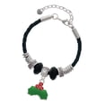 thumbnail image 1 of Delight Jewelry Silvertone Christmas Holly & Red Crystal Berries Mom Celtic Knot Leather Bead Bracelet, 7"+2" Extender, 1 of 4