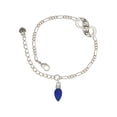 thumbnail image 1 of Delight Jewelry Silvertone Christmas Lights - Blue Resin Silver-tone Paw Infinity Link Chain Bracelet, 6"+2" Extender, 1 of 3
