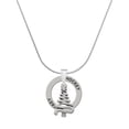 thumbnail image 1 of Delight Jewelry Silvertone Christmas Tree Zig Zag Hockey Ring Charm Necklace, 18", 1 of 4