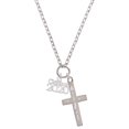 thumbnail image 1 of Delight Jewelry Silvertone Class of 2020 I Have Plans for You Engraved Cross Zoey Necklace, 28", 1 of 4