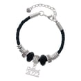 thumbnail image 1 of Delight Jewelry Silvertone Class of 2022 Granddaughter Celtic Knot Leather Bead Bracelet, 7"+2" Extender, 1 of 4
