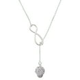 thumbnail image 1 of Delight Jewelry Silvertone Clear Crystal Sparkle Spinner Silver tone Elegant Infinity Lariat Necklace, 1 of 4