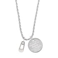 thumbnail image 1 of Delight Jewelry Silvertone Clear Frosted Baby Safety Pin She is Clothed in Stength and Dignity Charm Necklace, 20"+3", 1 of 4