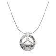 thumbnail image 1 of Delight Jewelry Silvertone Crab Gymnastics Ring Charm Necklace, 18", 1 of 4