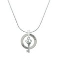 thumbnail image 1 of Delight Jewelry Silvertone Crown Key Hockey Ring Charm Necklace, 18", 1 of 4