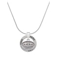 thumbnail image 1 of Delight Jewelry Silvertone Crown - Oval Seal Hero Ring Charm Necklace, 18", 1 of 4