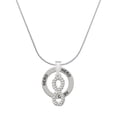 thumbnail image 1 of Delight Jewelry Silvertone Crystal Infinity Sign Hero Ring Charm Necklace, 18", 1 of 4