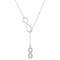 thumbnail image 1 of Delight Jewelry Silvertone Crystal Infinity Sign Silver tone Elegant Infinity Lariat Necklace, 1 of 4