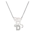 thumbnail image 1 of Delight Jewelry Silvertone Crystal Initial - D - Silvertone Dream Big Pendant Necklace, 25", 1 of 4