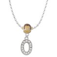 thumbnail image 1 of Delight Jewelry Silvertone Crystal Initial - O - Mia Monkey Charm Necklace, 1 of 4