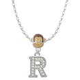 thumbnail image 1 of Delight Jewelry Silvertone Crystal Initial - R - Mia Monkey Charm Necklace, 1 of 4