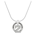 thumbnail image 1 of Delight Jewelry Silvertone Crystal Initial - Z - Miracles Ring Charm Necklace, 18", 1 of 4