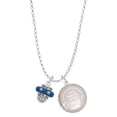 thumbnail image 1 of Delight Jewelry Silvertone Crystal Navy Blue Spinner To the World You are a Mother Locket Necklace, 1 of 4