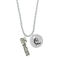 thumbnail image 1 of Delight Jewelry Silvertone Crystal Script ''Dream'' Silvertone Script Initial Disc - Q - Charm Necklace, 20"+3", 1 of 4