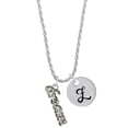 thumbnail image 1 of Delight Jewelry Silvertone Crystal Script ''Dream'' Silvertone Script Initial Disc - Z - Charm Necklace, 20"+3", 1 of 4
