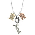 thumbnail image 1 of Delight Jewelry Silvertone Crystal Script ''Faith'' Multi-Colored Crystal Mom Charm Necklace, 1 of 5