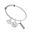 thumbnail image 1 of Delight Jewelry Silvertone Crystal Script ''Peace'' Silvertone Let Things Go Tree Charm Bangle Bracelet, 1 of 4