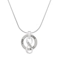 thumbnail image 1 of Delight Jewelry Silvertone Dance Infinity Sign Live Ring Charm Necklace, 18", 1 of 4