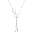 thumbnail image 1 of Delight Jewelry Silvertone Dance Infinity Sign Silver tone Elegant Infinity Lariat Necklace, 1 of 4