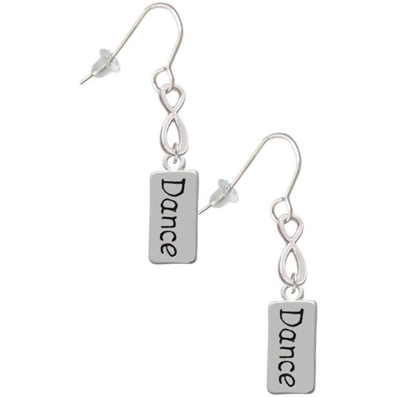 Delight Jewelry Silvertone Dance Silver tone Infinity French Earrings