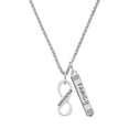 thumbnail image 1 of Delight Jewelry Silvertone Daughter Infinity Sign Silvertone Family Bar Charm Necklace, 23", 1 of 1