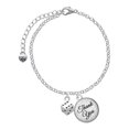 thumbnail image 1 of Delight Jewelry Silvertone Dice - Domed Thank You Charm Bracelet, 6"+2", 1 of 5