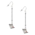 thumbnail image 1 of Delight Jewelry Silvertone Diploma - Silver-tone Long Sparkle Dangle French Earrings, 1 of 4