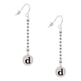 thumbnail image 1 of Delight Jewelry Silvertone Disc 1/2'' Initial - d - Silver-tone Long Sparkle Dangle French Earrings, 1 of 4