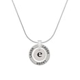 thumbnail image 1 of Delight Jewelry Silvertone Disc 1/2'' Initial - e - Laugh Ring Charm Necklace, 18", 1 of 4