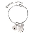 thumbnail image 1 of Delight Jewelry Silvertone Disc 1/2'' Initial - i - Silvertone Discover Dream Explore Zoey Charm Bracelet, 6.5+2" Extender, 1 of 4