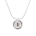 thumbnail image 1 of Delight Jewelry Silvertone Disc 1/2'' Initial - l - Laugh Ring Charm Necklace, 18", 1 of 4