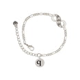 thumbnail image 1 of Delight Jewelry Silvertone Disc 1/2'' Initial - q - Silver-tone Paw Infinity Link Chain Bracelet, 6"+2" Extender, 1 of 3