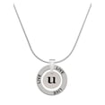 thumbnail image 1 of Delight Jewelry Silvertone Disc 1/2'' Initial - u - Live Ring Charm Necklace, 18", 1 of 4