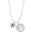 thumbnail image 1 of Delight Jewelry Silvertone Disc 1/2'' Initial - y - To the World You are a Mother Locket Necklace, 1 of 4