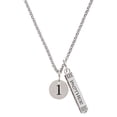 thumbnail image 1 of Delight Jewelry Silvertone Disc 1/2'' Number - 1 - Silvertone Mother Daughter Bar Charm Necklace, 23", 1 of 4
