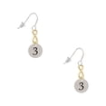 thumbnail image 1 of Delight Jewelry Silvertone Disc 1/2'' Number - 3 - Gold Tone Infinity French Earrings, 1 of 4
