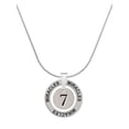 thumbnail image 1 of Delight Jewelry Silvertone Disc 1/2'' Number - 7 - Miracles Ring Charm Necklace, 18", 1 of 4
