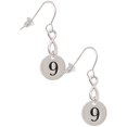 thumbnail image 1 of Delight Jewelry Silvertone Disc 1/2'' Number - 9 - Silver tone Infinity French Earrings, 1 of 4