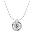 thumbnail image 1 of Delight Jewelry Silvertone Disc 1/2'' - Symbol - Dollar Sign - $ - Live Ring Charm Necklace, 18", 1 of 4